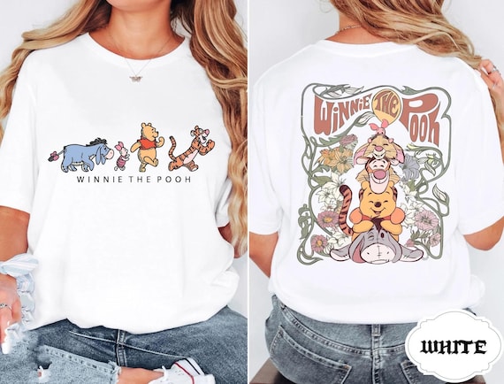 Retro Winnie The Pooh And Friends Sweatshirt, Disney Winnie The Pooh Shirt, Disney Pooh Bear 2 Side Shirt, Disneyland Classic Pooh and CO