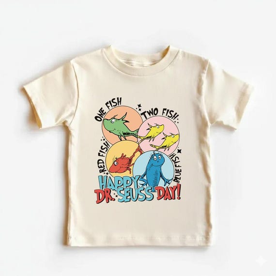 One Fish Two Fish Read Across America T-shirt,Reading Day Shirt,Reading Friends Tee,,Cat In The Hat,Cute Animal Book Characters Shirt For