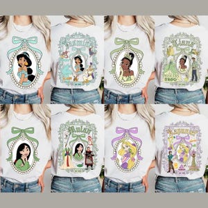 Disney Princess Coquette Bows Shirt And Sweatshirt,Disney Family Trip Shirt, Disney Princess Shirt,Disney Girl Trip Shirt,Princess Bow Shirt