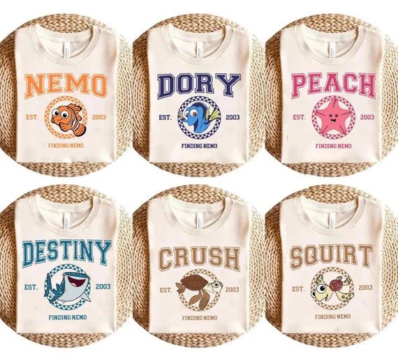 Finding Nemo Family Shirt,Finding Nemo Character Shirt,Finding Nemo Birthday Party Shirt,Finding Nemo Party Shirt,Personalized Finding Nemo