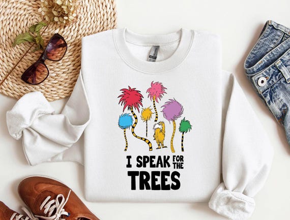 I Speak For The Tree Sweatshirt, Kids Earth Awareness Gift, Earth Day Sweatshirt, Reading Day Tee, Shirt, Across America, Save Earth Tee