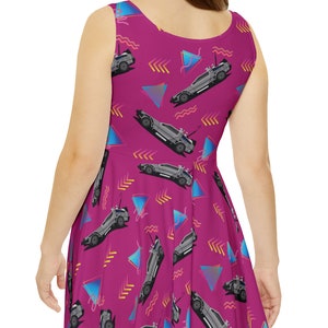Women's Delorean Future Skater Dress Back to the Future 80s 1980s Retro Movies McFly Gift Ladies Mother's Day