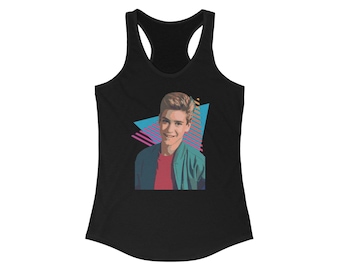 Women's Zack Attack Ideal Racerback Tank Morris Saved by the Bell 80s 90s Tanktop Ladies Gift Summer Casual