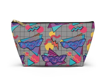 Neon Gremlin Dice Bag Zippered Dice Accessory Pouch T-bottom Dice Bag Holder DnD Gifts Gaming Makeup Cosmetic Travel Bag Gizmo 80s