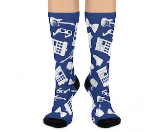 The Doctors One-size Fits Most Crew Socks Womens Ladies Mens Sci Fi Doctor Who Dr. Tardis Tennant Capaldi Smith Gatwa Gift