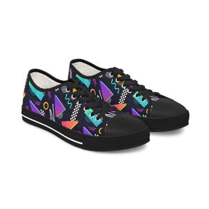Women&#39;s 80s Trapper Design Retro Low Top Sneakers Tennis Shoes Retro Vintage 1980s 1990s Keeper Neon Ladies Gift Holiday