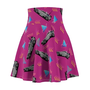 Falda patinadora Delorean Future para mujer, Regreso al futuro, películas de los 80, regalo retro para mujer