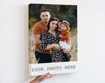 Personalized Family Photo Canvas Custom Picture to Canvas Family Picture Gift For Mom Home Wall Art Family Portrait Gift For Dad Custom