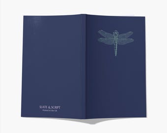 Botanical 'Dragonfly' 80 page A5 notebook by Slate and Script