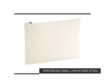 Personalised Small Canvas Make bag
