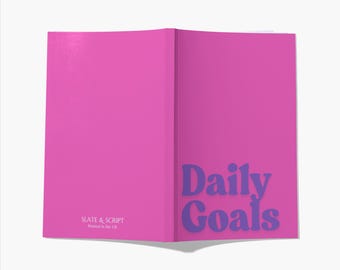 Brights 'Daily Goals' 80 page A5 notebook by Slate and Script