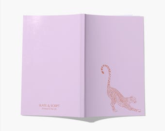 Botanical 'Pink Leopard' 80 A5 page notebook by Slate and Script