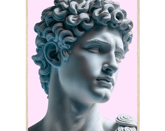 Slate and Script 'Marble Guy' Mounted Framed Print