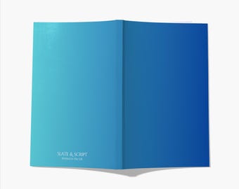 Ombre Blue - 80 page A5 notebook by Slate and Script