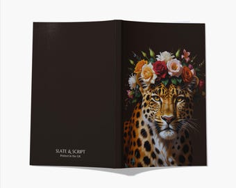 Leopard Crown 80 page A5 notebook by Slate and Script