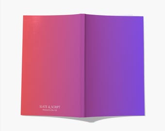 Ombre Purple and Pink - 80 page A5 notebook by Slate and Script