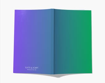 Ombre Blue and Teal - 80 page A5 notebook by Slate and Script