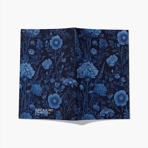 Midnight Flowers 80 seitiges A5 Notizbuch von Slate and Script