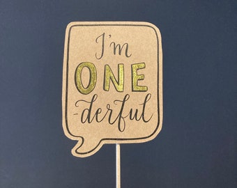 I'm ONE-derful Photo Prop Posecards™®