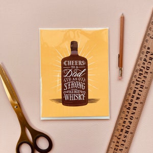 Whisky fuerte Día del Padre / Tarjeta de cumpleaños del padre