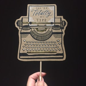 Valentine's Day Posecard™ You're My Type Typewriter image 1