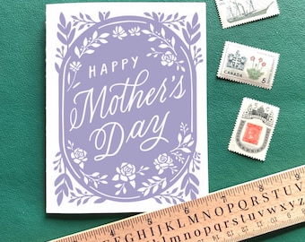 Happy Mothers Day Letterpress Greeting Card