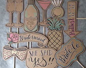 Bridal Shower Photo Prop Set of 11 pieces - POSECARDS™