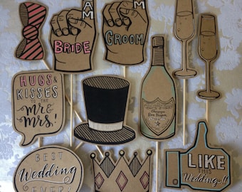 Wedding Photo Prop Set of 11 pieces - POSECARDS™