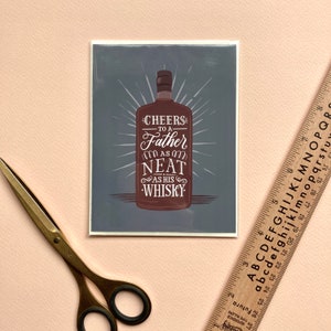 Neat Whiskey Fête des pères / Carte d’anniversaire des pères