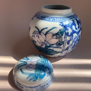 Blue Porcelain Ginger Jar