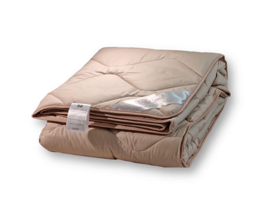 Warm camel wool blanket, OEKO-Tex, Organic wool quilt, Cotton fabric, Ecofriendly camel wool blanket, Best gift idea