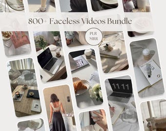 Paquete de más de 800 vídeos sin rostro: Marketing digital PLR y MRR (descarga digital)