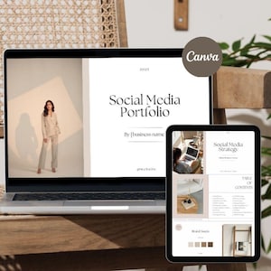 2-in-1 Social Media Manager Starter Kit, Social Media Portfolio and Strategy, Social Media Manager Bundle, Social Media Manager Templates