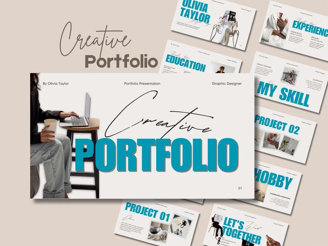 Creative Portfolio Blue, Graphic Designers & Content Creators, Social ...
