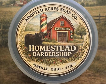 Homestead Barbershop Soap: Mint, Lavender, Basil - 4oz