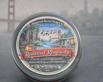 Redwood Rhapsody 4 ounce / 120 gram tallow bases shaving soap