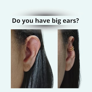 Fake piercing, earring for protruding ears, falso piercing corrector de orejas grandes o separadas, earring, fake piercing, golden earring