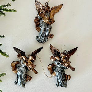 Angel Ornament Set Vintage Religious Christmas Tree Decor Xmas Tree Hanging, Holiday Home Decor,  Collectable Festive Ornament Set  Gift