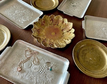 Ring Dish Jewelry Holder Vanity Tray Earring Bracelet Dish Vintage Boho Entryway Shelf Organizer Minimalist Dresser Decor Gift for Her wife