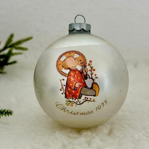 1975 Glass Ball Christmas Ornament 1970s Sister Berta Hummel Limited Edition Collectible Christmas Tree Hanging Xmas Holiday Decor gift idea