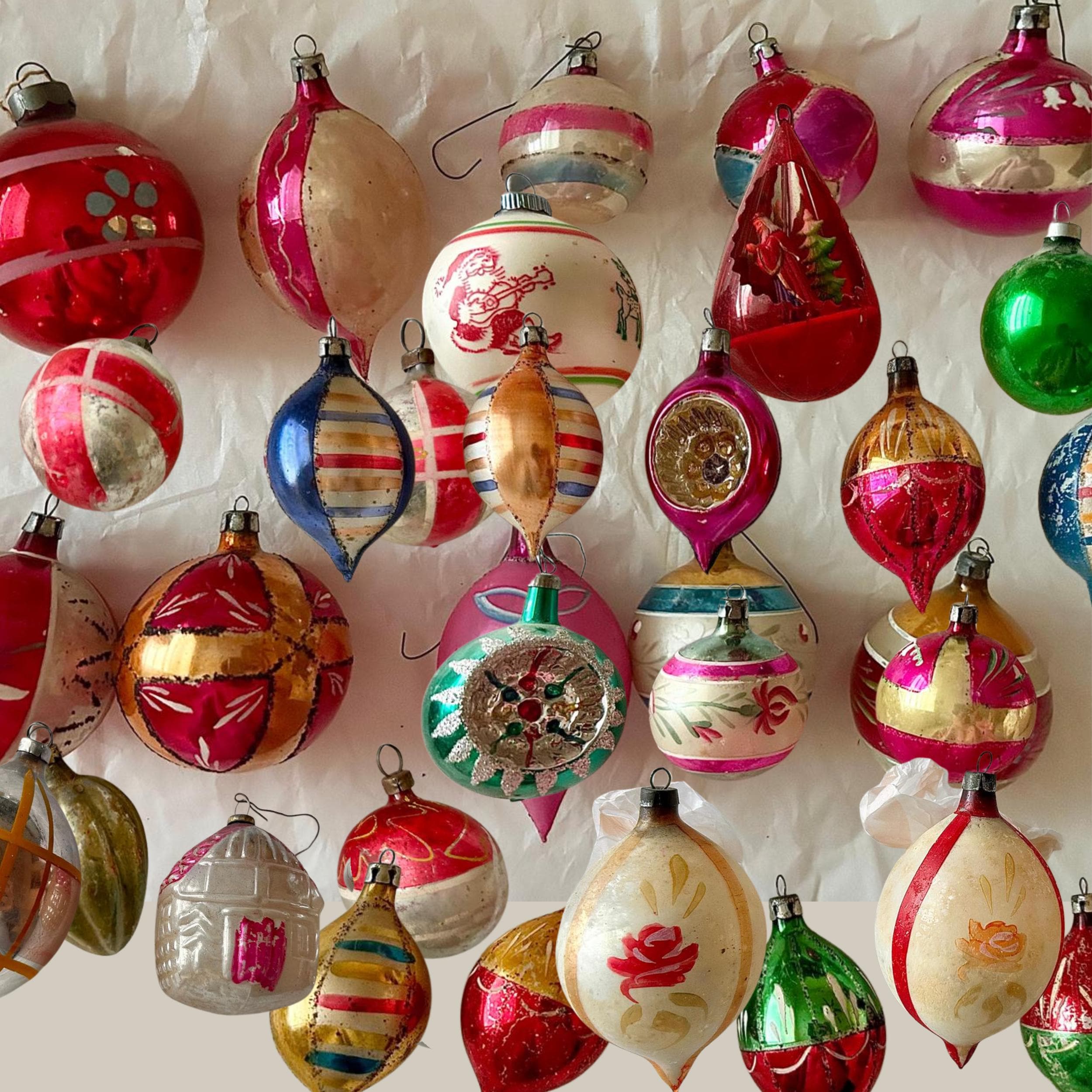 * vintage ornaments ❀ * ✴ * クリスマスセット (a) Vintage Ornament Set - Etsy