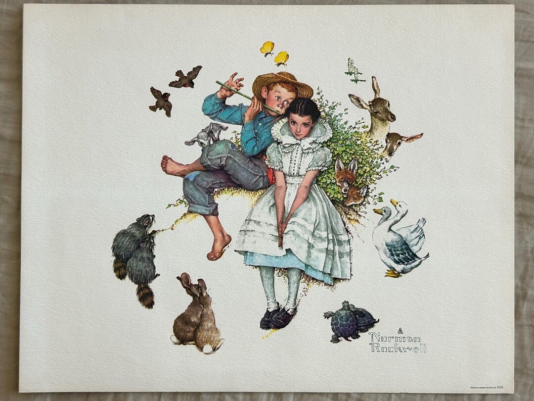 Vintage Norman Rockwell Print, Collectable Print, Gallery Wall Decor