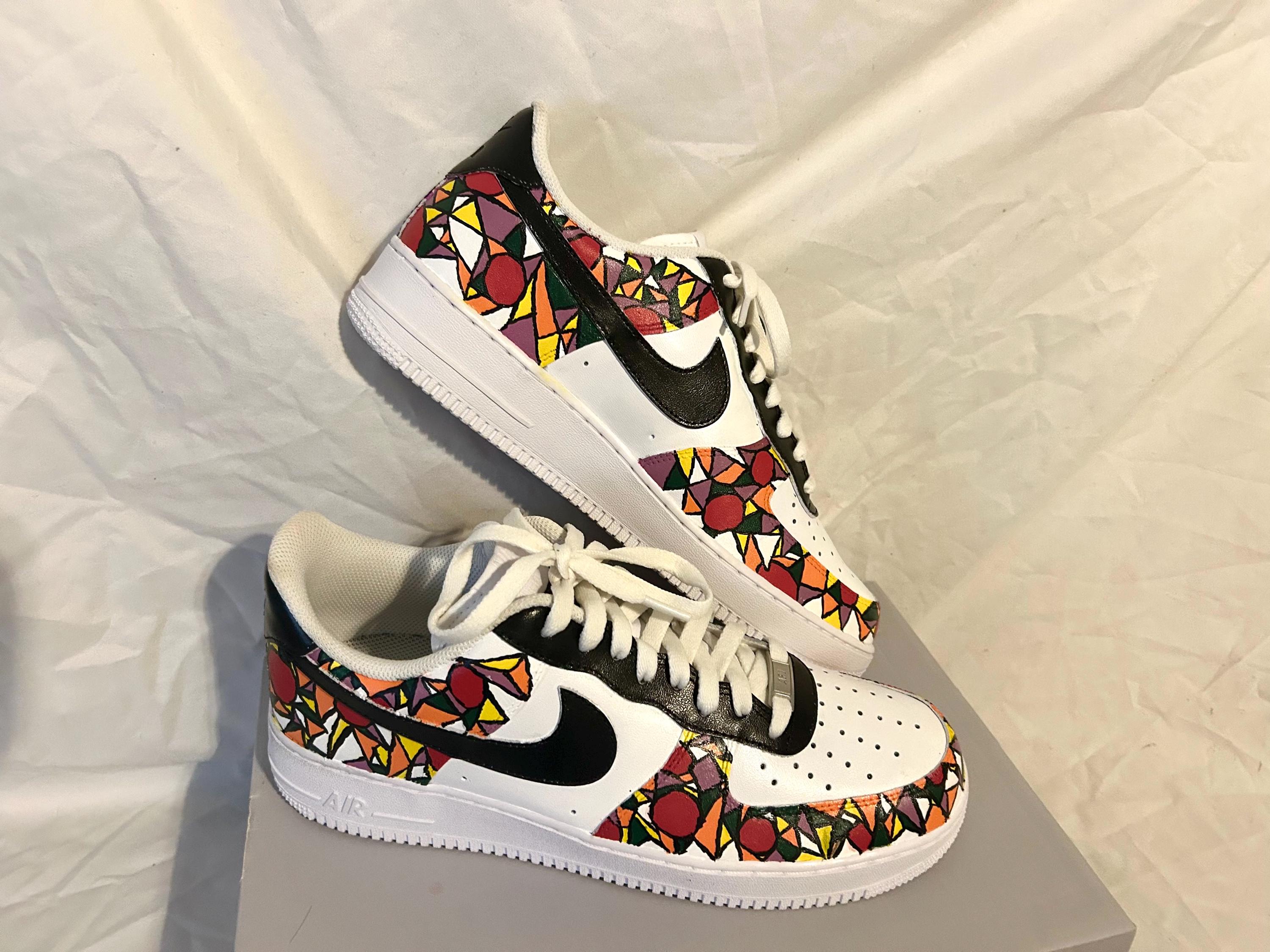 NIKE AIR FORCE 1 カスタム Custom Nike Air Force 1 Low '07 Size M10.5/ W12 - Etsy