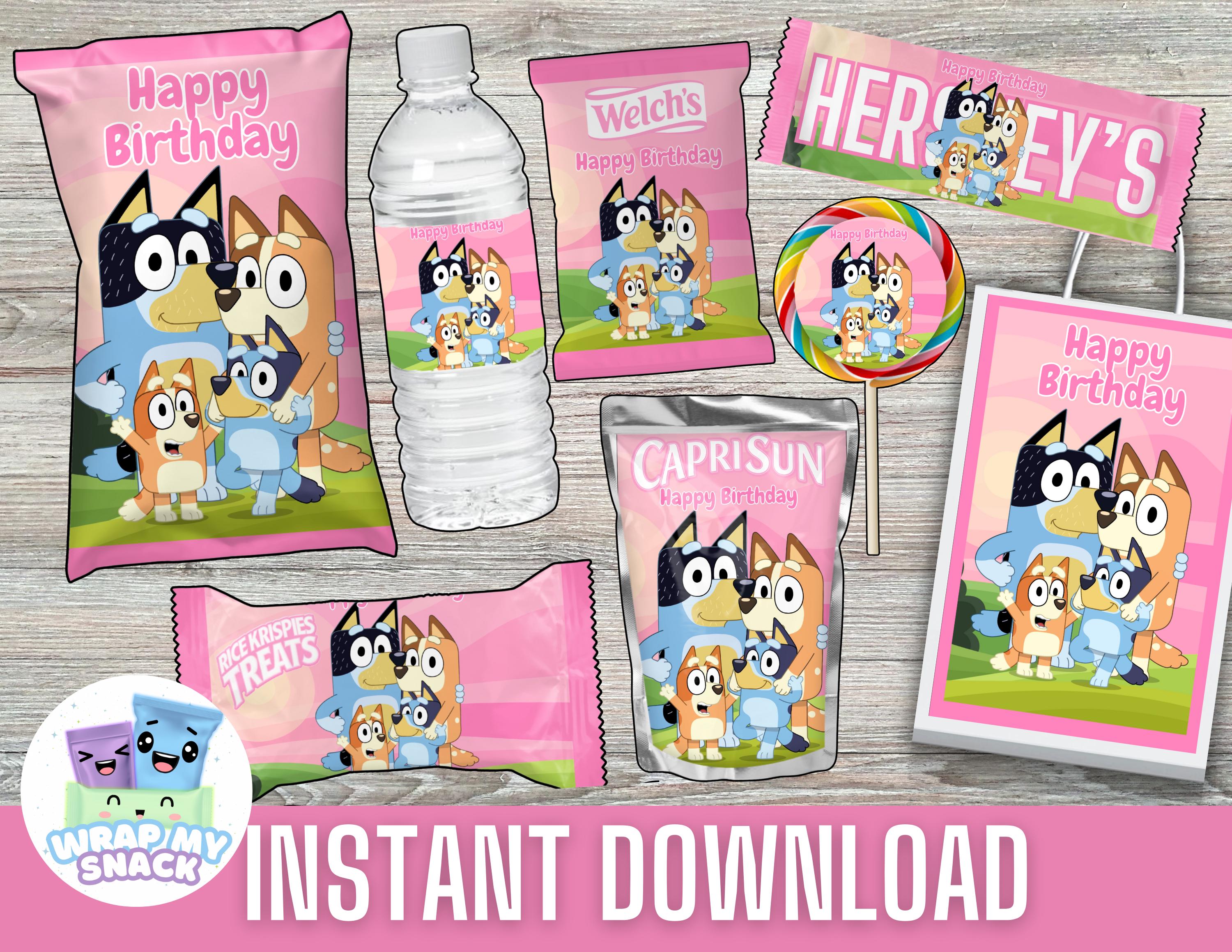 Pink Bluey Party Printables