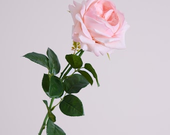 Tige de pivoine rose clair artificielle - Fleur au toucher réel