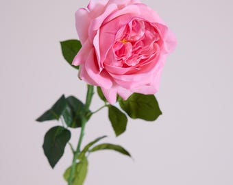 Tige artificielle de pivoine rose vif - Fleur au toucher réel