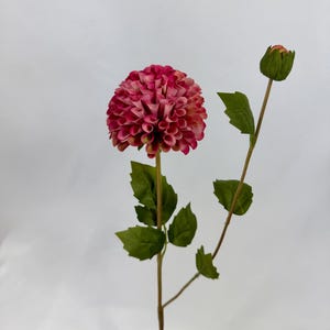 Artificial Dahlia Stem: Deep Rose Faux Flower, 85cm