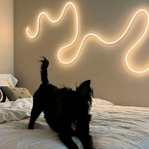 Neon Strip Lights LED Light for home decor Single Color LED Strip DIY Neon Light Aesthetic Home Decor Design Neon Game Room Flexible Neon