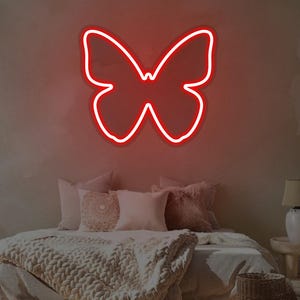 Butterfly Neon Sign: Custom LED Wall Decor for Bedroom