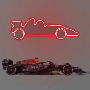 Handmade Racing Car LED Neon Sign: Sports Garage Decor